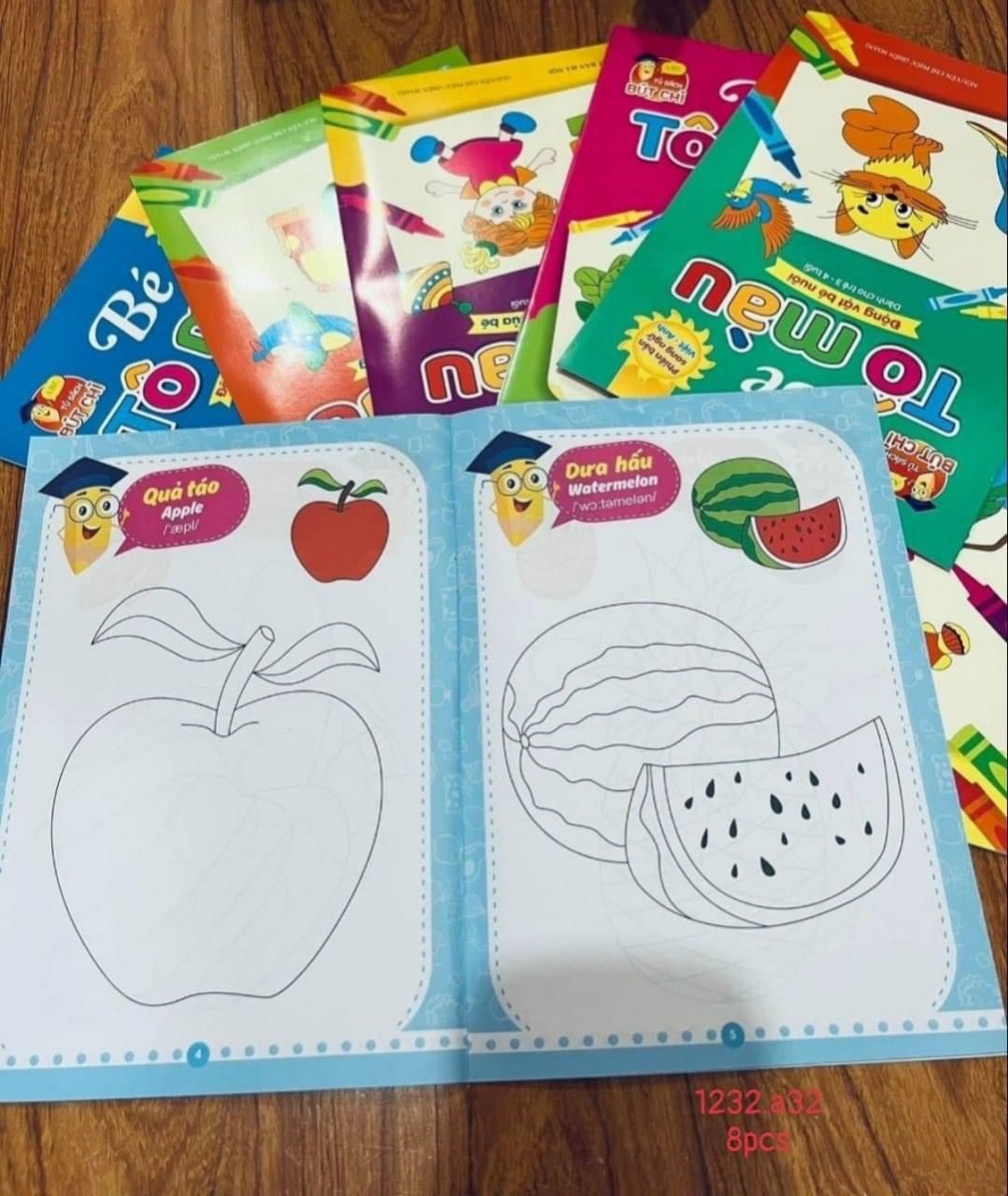 SET 8 SÁCH TÔ MÀU CHO BÉ